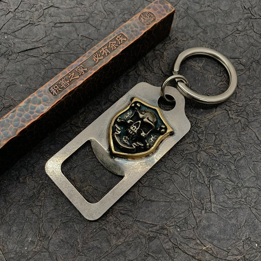Stainless Beer Bottle Opener Keychain Key Ring – Metal Field Shop
